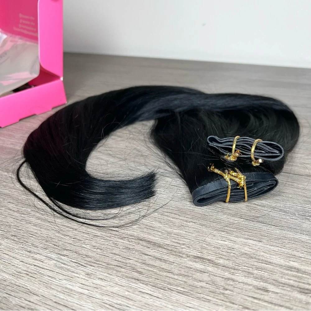 Goo Goo Black Remy Human Hair Seamless 18 Inch Clip In Hair Extensions